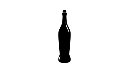 old bottle , black isolated silhouette