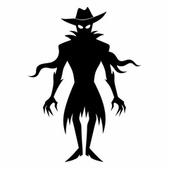 cowboy ghost Black silhouette