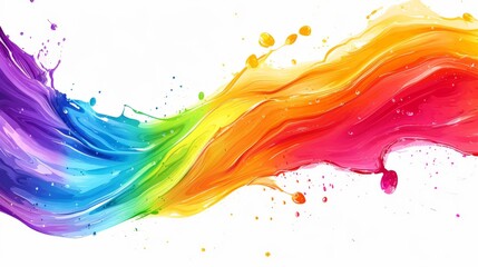 Fototapeta premium Illustration of a rainbow paint splash