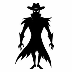 cowboy ghost Black silhouette