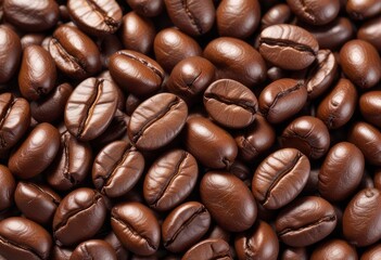 coffee bean isolated on white background, clipping path, full depth of field, ai