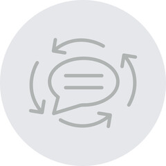 Feedback Loop Vector Line Grey Circle Grey