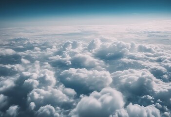 Fototapeta premium clouds View fluffy white sky plane blue Background Travel Nature Landscape Light Space Cloud Airplane Beautiful Freedom Weather Air Atmosphere Heaven Flight Above Aer