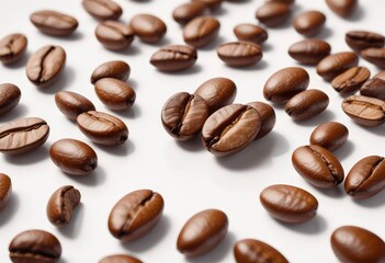 Naklejka premium coffee bean isolated on white background, clipping path, full depth of field, ai