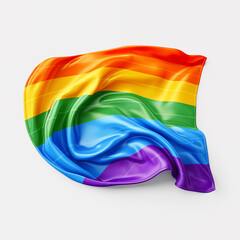 Fototapeta premium lgbt flag on white background