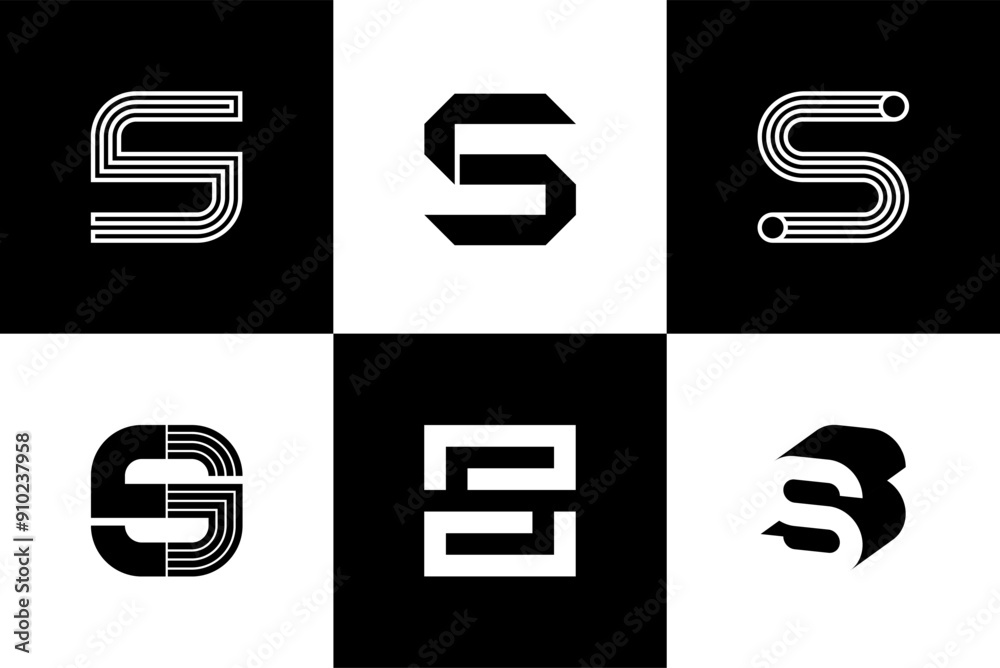 Fototapete letter s font design, vector illustration, high quality and standard. can be used in many types of d
