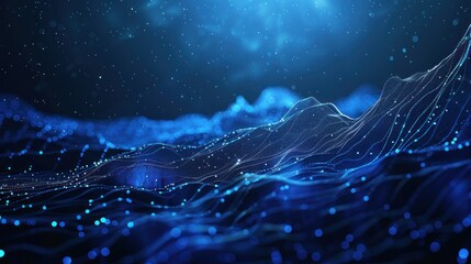 Abstract Blue Landscape