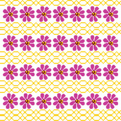Pixel floral pattern