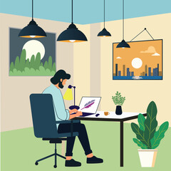 Work place design for meeting at the office