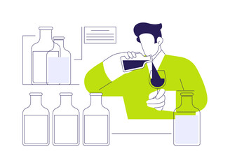 Spirit blending abstract concept vector illustration.