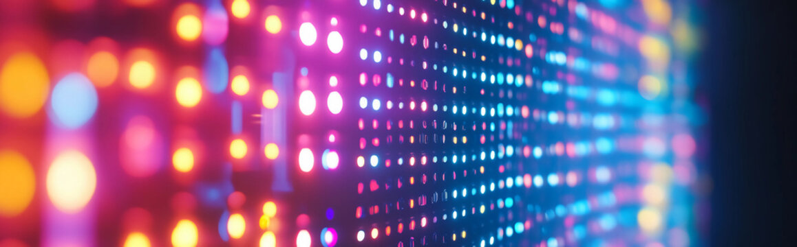 Colorful LED Light Wall Display