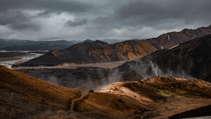 Majestic Mountains of Landmannalaugar.