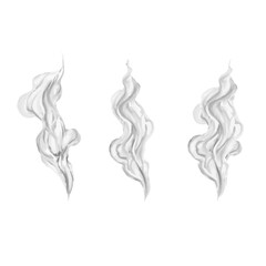 Set of abstract smokes on isolated background