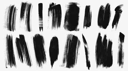 Black brush strokes