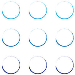 Hand drawn circle line sketch set. Vector circular scribble doodle round circles for message note mark design element.