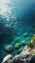 Fototapeta premium the seashore. International Black Sea Day. sea waves.