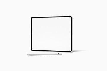 Tablet screen mockup on a white background