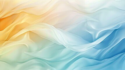 Obraz premium Tranquil Pastel Yellow and Blue Gradient Wallpaper for Relaxation and Serenity