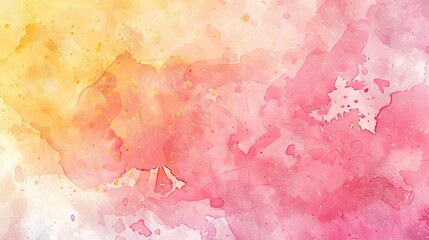 Obraz premium Serene Pastel Pink and Yellow Watercolor Background for Tranquil Designs