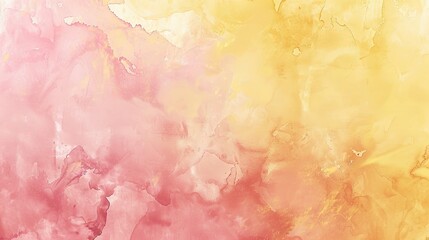 Fototapeta premium Serene Pastel Pink and Yellow Watercolor Background for Relaxation and Tranquility