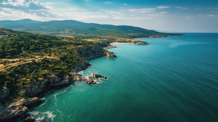 Obraz premium the seashore. International Black Sea Day. sea waves.