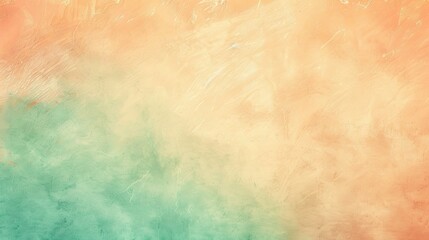 Obraz premium Serene Pastel Orange and Mint Gradient Wallpaper for Relaxing Atmosphere