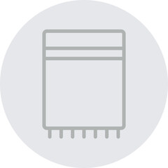 Towels Vector Line Grey Circle Grey