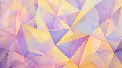 Obraz premium Serene Geometric Harmony - Soft Pastel Yellow and Purple Modern Wallpaper Design