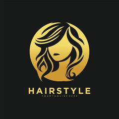 design of beautiful woman with elegant hairstyle