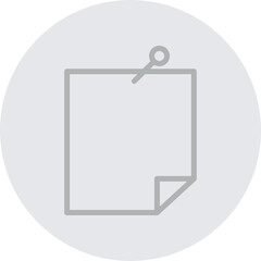 Post It Vector Line Grey Circle Grey