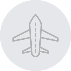 Plane Vector Line Grey Circle Grey