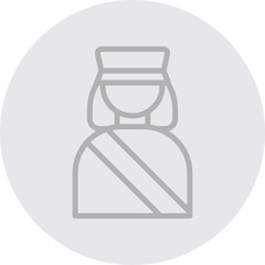 Post Women Vector Line Grey Circle Grey