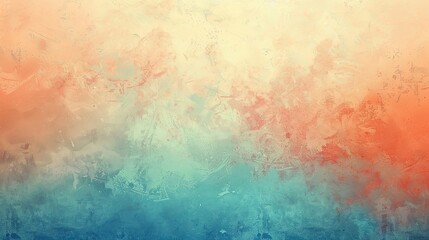 Obraz premium Tranquil Pastel Orange and Blue Gradient Background with Soft Texture