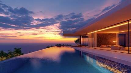 Serene Sunset Views from Luxurious Penthouse Rooftop Retreat