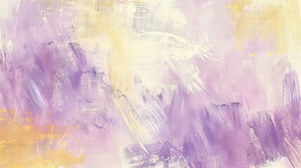 Obraz premium Soft Pastel Lavender and Yellow Brush Strokes on Textured Background