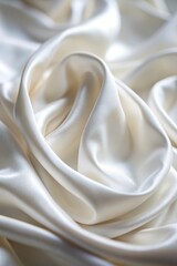 Obraz premium Smooth Blurred white Silk Fabric Background