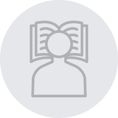 Voter Education Vector Line Grey Circle Grey