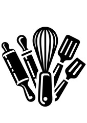 Kitchen SVG, Cooking SVG, Kitchen tools SVG, Food SVG, Chef SVG, Pie SVG, Fork SVG, Whisk SVG, Kitchen Silhouette, Kitchen Tools Design, Cut file for Cricut SVG, JPG, PNG