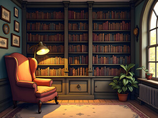Cozy Library Haven: Where Stories Come Alive 