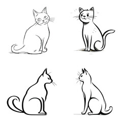 Illustration of a cute cat