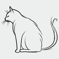 Illustration of a cute cat