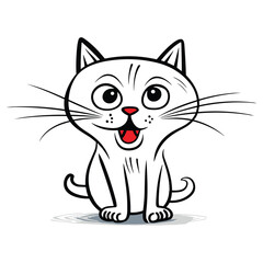 Illustration of a cute cat