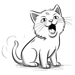 Illustration of a cute cat