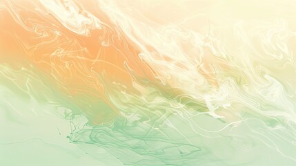 Serene Pastel Peach and Green Gradient Wallpaper for a Calming Atmosphere