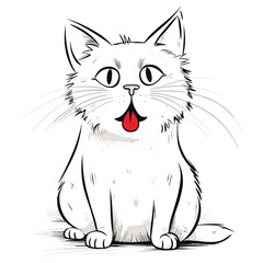 Illustration of a cute cat