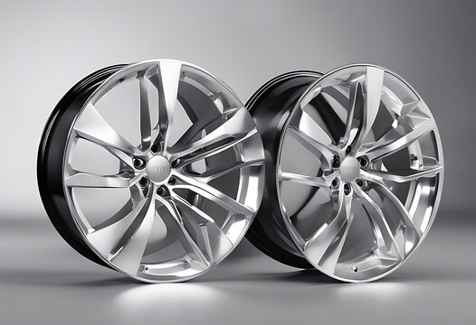 modern wheels rims close alu background white banner wheel rim tire tyre set 4 car buy change new aluminium service auto automobile automotive isolated transportation transport rubber 1