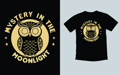 Vector cute kawali owl t-shirt design. Vintage, Rettro, Sunset, owl, t shirt graphics resources.