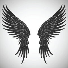 wings vector flat illustration
