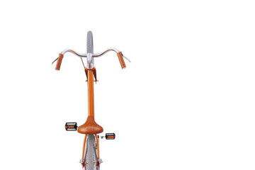 bicycle viewed from the top on a white background.