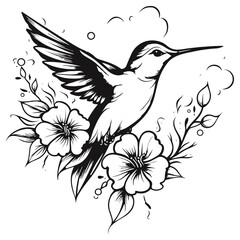 A bird with some flower